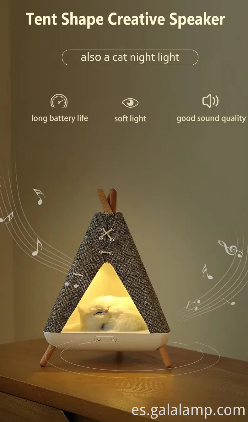 Tienda de altavoz Bluetooth portátil con colorida luz nocturna LED